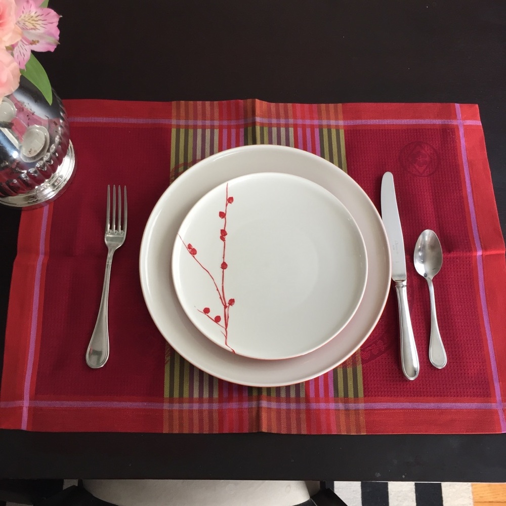 Le Jacquard Francais embroidered placemats, set 8